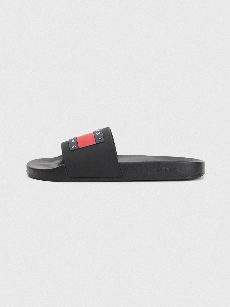 Férfi Tommy Hilfiger Tommys pool Sandal Fekete | HU 1437UZG